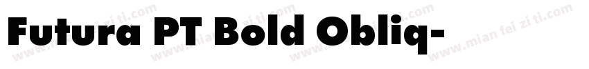 Futura PT Bold Obliq字体转换